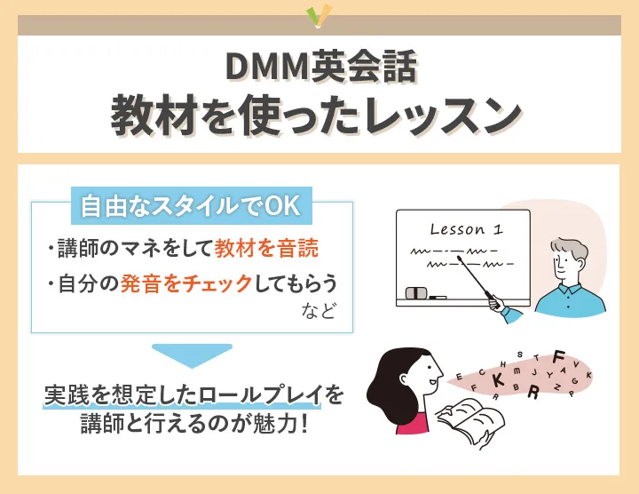 DMM英会話の教材を使用したレッスン