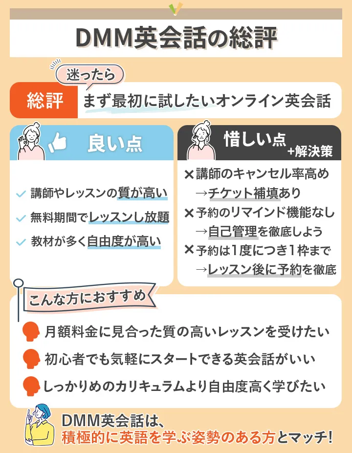 DMM英会話の総評